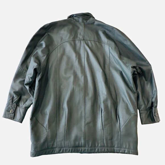 Pelle Dark Green Genuine Leather Jacket MEDIUM - Picture 2 of 16